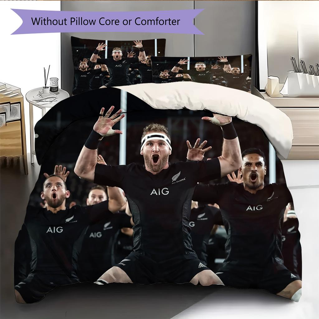 All Blacks Pattern Bedding Home Decoration Birthday Gift (1 * duvet cover + 2 * pillowcase, without core)