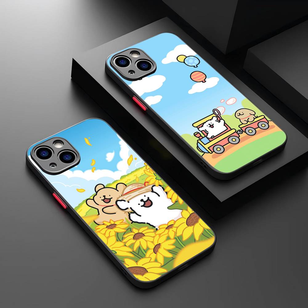 Lovely Line Dog Maltese Phone Case For iPhone 13 12 X XS MAX Pro Max 16 15 11 14 Pro Max Shockproof Matte Cover