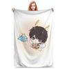 Game Love and Deepspace Cartoon Warm Blankets  Kids Plush Bedding Throws Street Trend Living Room Flannel Bedspread Bed Cover