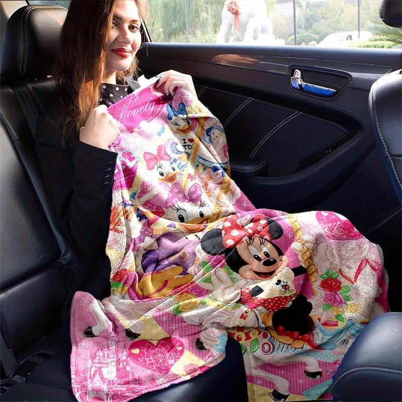 1pc, Minnie and Friends (2) Home Decor Blanket: A Cozy Flannel Throw for Bedroom, Living Room, Travel, Camping, Car, Beach, Office Naps, Perfect Gift