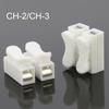 10PCS White Color CH-2 CH-3 Wire Terminal Connector 2Pins 3pin Voltage 250V Wiring Block Splice Lock Electrical Cable