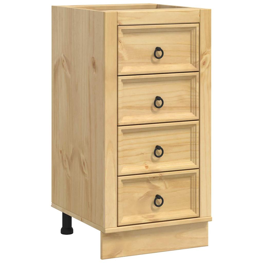 SKI Cabinet Honey Brown 40 x 46 x 81 cm Solid Pine Wood