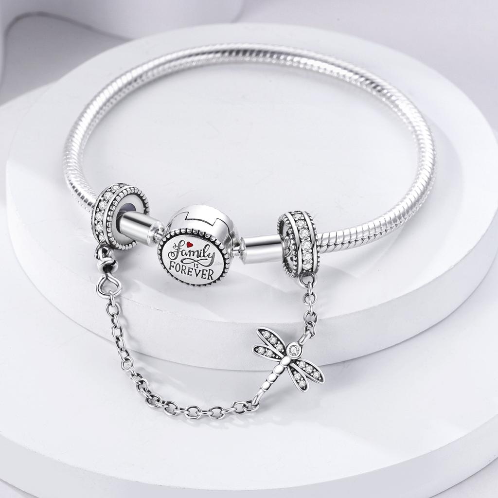 Новая медная цепочка безопасности Шарм-подвеска в виде лунного цветка и звезды Подходит для оригинального браслета DIY для женщин и девушек