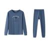 Мужской термокомплект Yiershuang 10A антибактериальный 100% хлопок с принтом