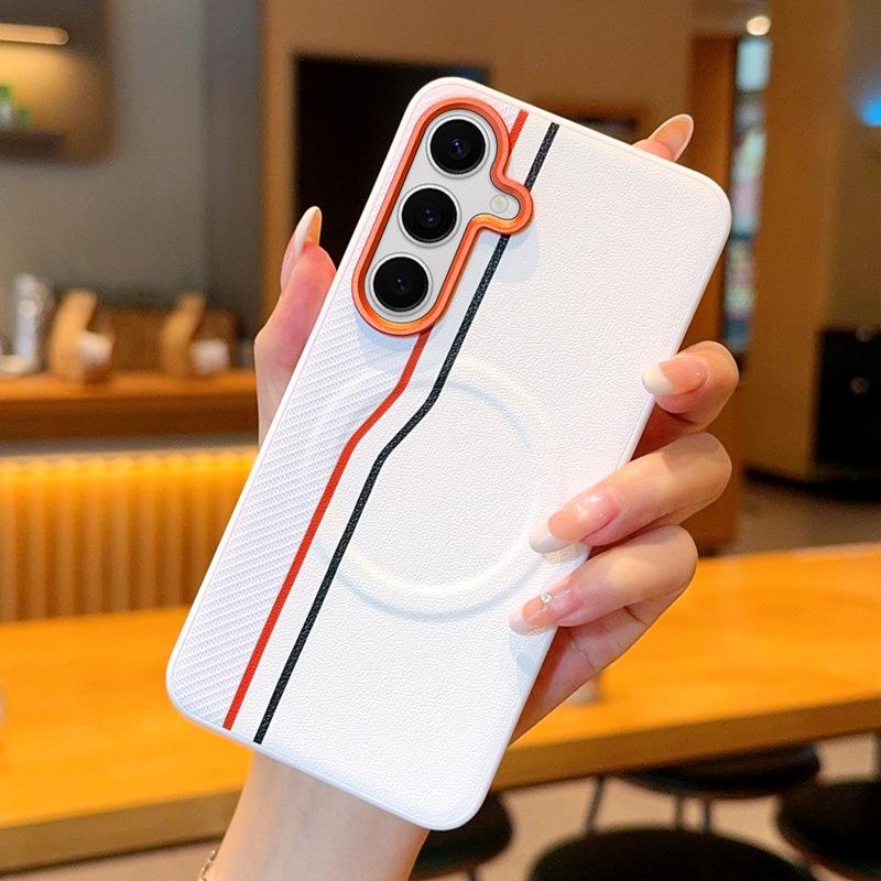 case for Samsung S26 S25 S24 PLUS ultra advanced splicing magnetic protective case veneer full coverage plain Shock Proof shell