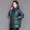 Autumn Winter Thicken Warm Long Parka Women Solid Color Loose Puffer Hooded Coat Jackets Outwear