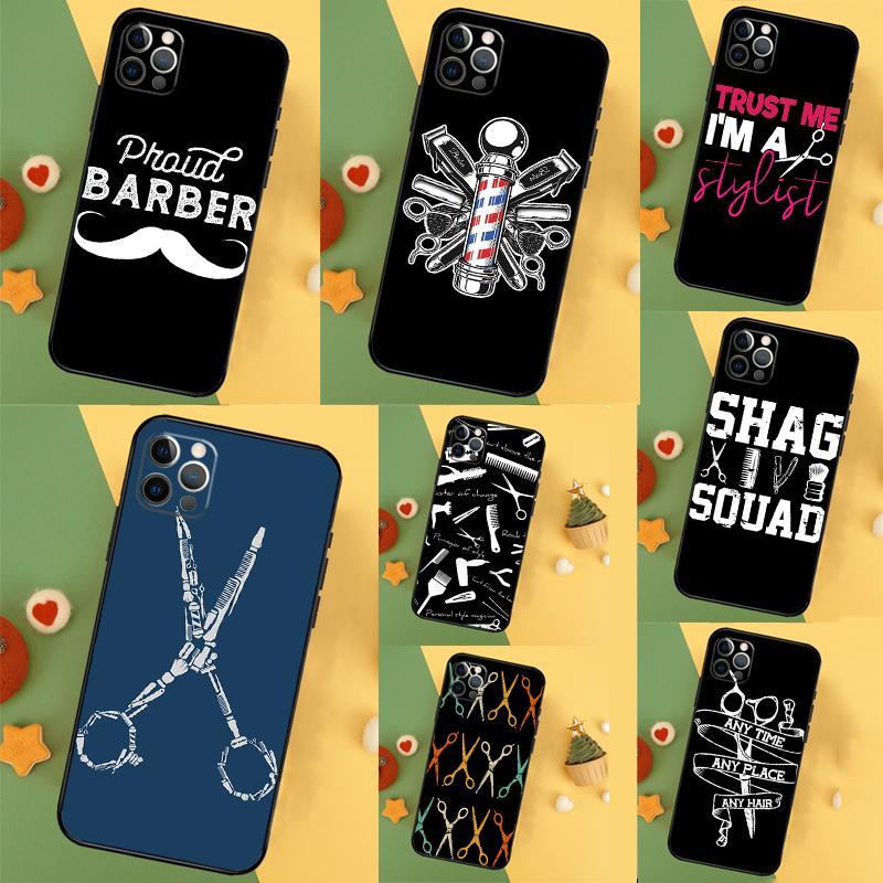 Парикмахерские Ножницы Парикмахера Чехол Для iPhone 11 12 13 14 16 15 Pro Max Mini XS Max X XR SE2 7 8 14 16 15 Plus Чехол для Телефона