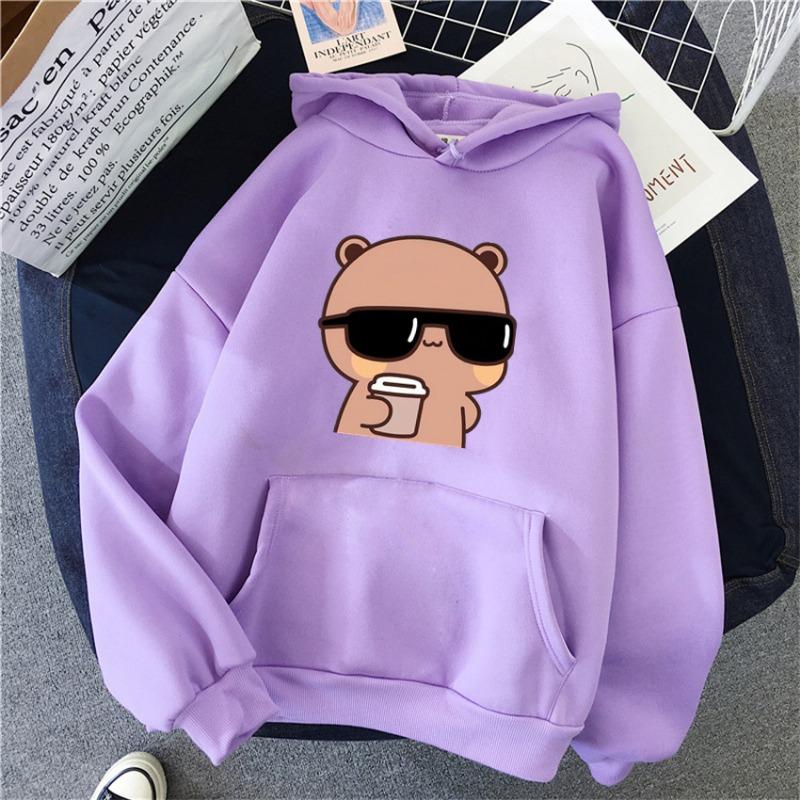 Anime Funny Womens Hoodie Bubu and Dudu Print Pullover Streetwear Hoodies Women Hip Hop Fleece Harajuku Y2K Unisex Sweatshirts