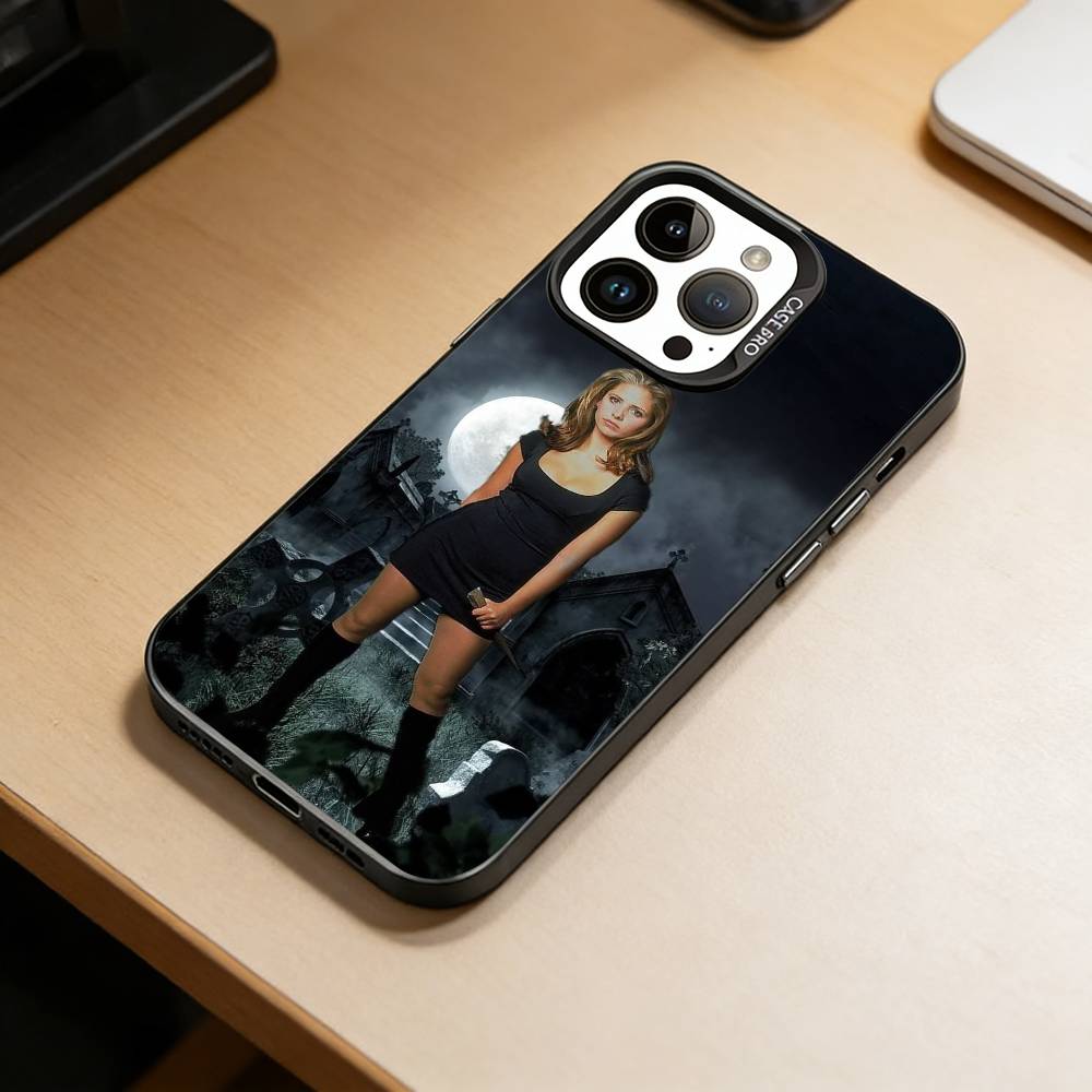 Чехол для телефона Баффи из фильма Для iPhone 17,16,15,14,13,12,11 Plus,Pro Max,XS,Цветной Посеребренный Внутренний Чехол