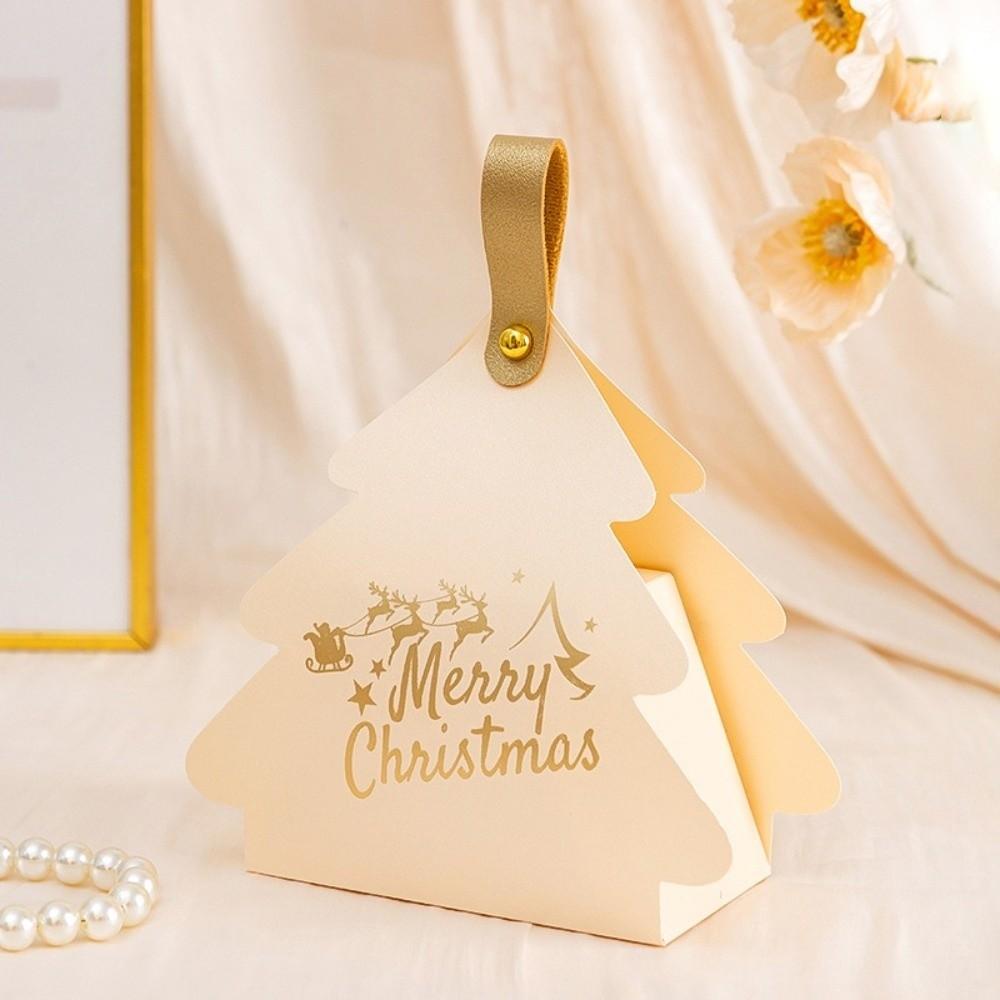 5pcs Triangle Shape Candy Gift Box Cardboard Holiday Gift Packaging  For Christmas Party