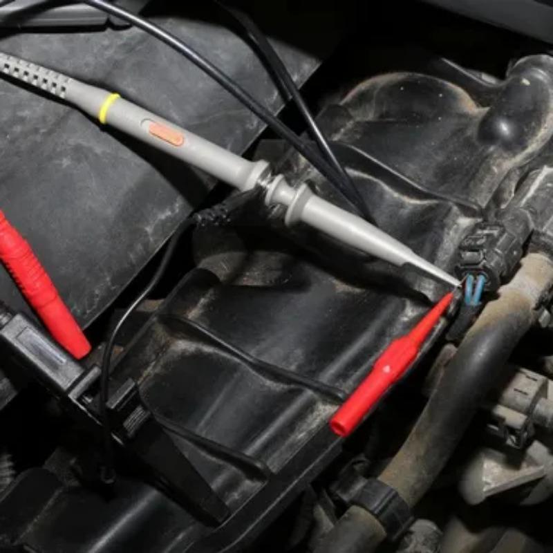 2pcs Insulation Piercing Needle Non-destructive Multimeter Test Probes Red/Black 30V-60V For Banana Plug