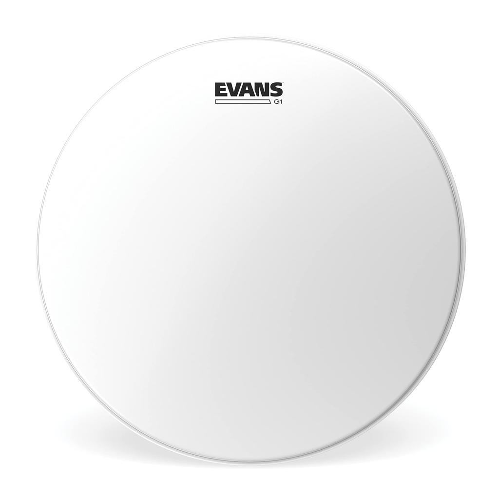 EVANS G1 Coated Bass Drum Head, BD16G1CW G1 Bass Heads, Coated White (single-ply, 10mil), 16-inch