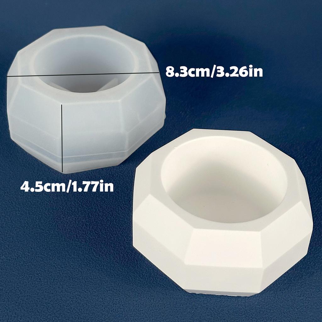 Круглая форма для цветочного горшка из гипса DIY Бетонный цементный подсвечник Силиконовые формы Эпоксидная смола Контейнер для хранения Форма для поделок Домашний декор