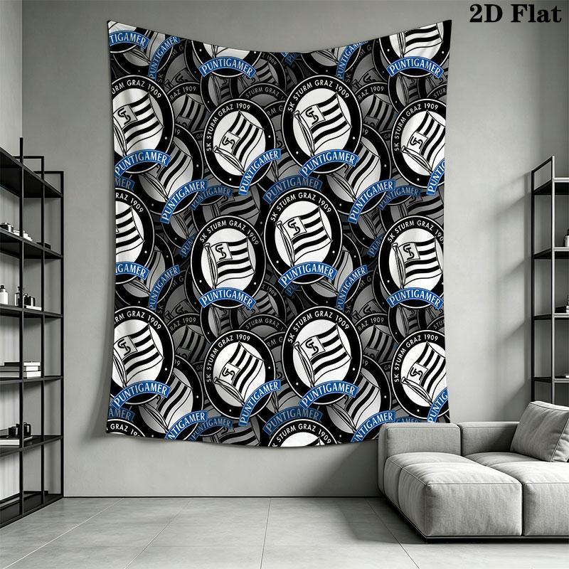 SK Sturm Graz club Wall Hanging Printed Fabric Blanket Decorative Tapestries for Bedroom Living Room Home Decor