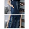 Весна Осень Женский Жилет Джинсовая Куртка Мода Длинный Безрукавный Жилет Шерпа