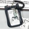 Kawaii Cat Прозрачный акриловый роскошный держатель для фотокарт Kpop Idol Card Protector Креативная сумка-подвеска для хранения удостоверений личности вуза