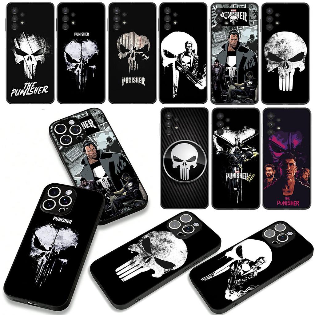 The Marvel Punisher Skull Case for Motorola Moto G54 G05 G24 G55 G75 G9 G85 G15 G57 G86 Power Edge 50 30 Ultra Fusion neo Pro