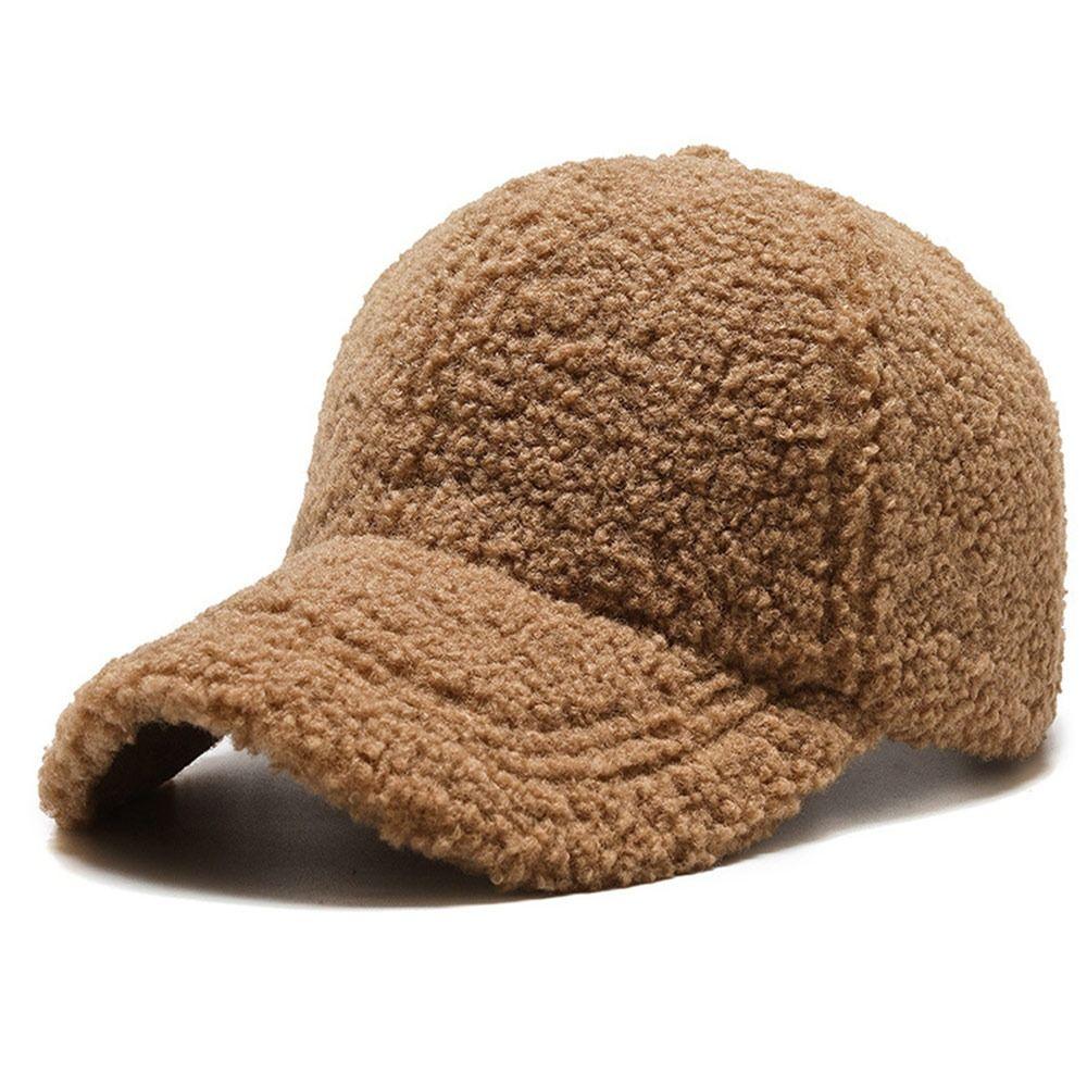 Unisex Plush Baseball Cap Warm Big Head Baseball Hat Casual Autumn Winter Hat  for Women & Men