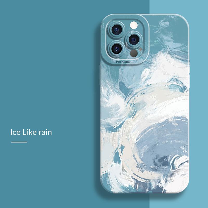 Чехол для телефона с акварельной масляной живописью для iPhone 11 12 13 14 15 16 Pro Max Mini XR XS X 7 8 Plus SE, мягкий матовый силиконовый чехол