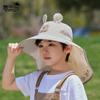 Children's hats boys and girls outdoor travel sun protection hat summer eaves shawl sun hat cartoon cute bucket hat