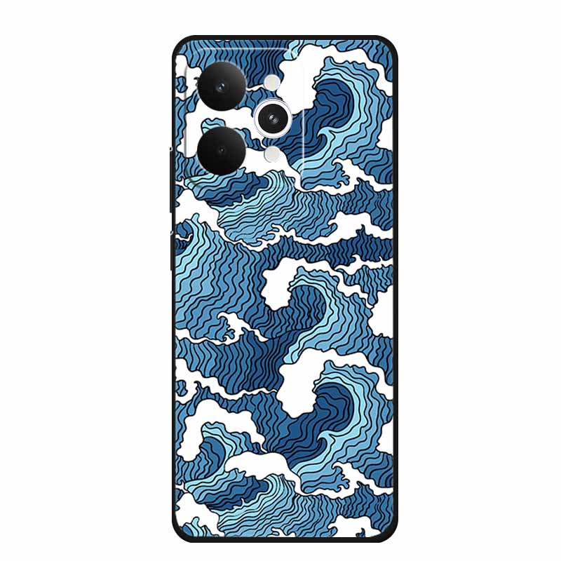 For Realme 15 15 Pro 5G Black Case 3D TPU Silicone Soft Back Cover For Realme C15 6.5" Funda Emboss Relief Flowers Bag Casing