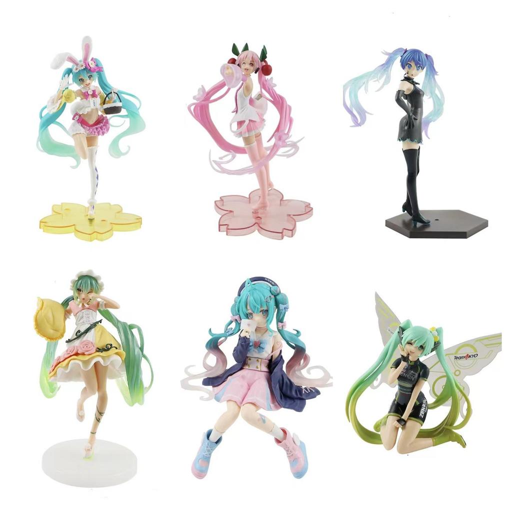 High-Quality Sakura Hatsune Miku PVC Doll with Decorative Chassis Ornaments