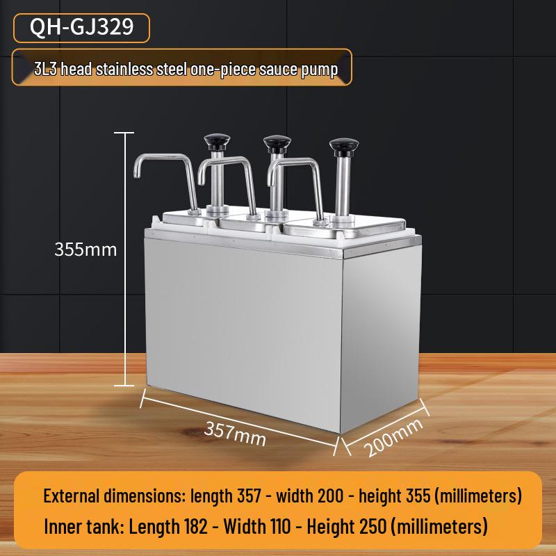 Stainless Steel Sauce Pump Dispenser for Coffee, Syrup, and Jam