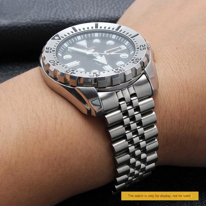 22 мм Золото-черный Нержавеющая сталь Ремешок для часов Casio MDV-106 MDV-107 2784 Ремешок Изогнутый Металлический Наручный Браслет Складная Застежка Браслет