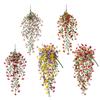 1/2/3/6Pcs Hanging Artificial Violet Flower UV Resistant Realistic Fake Flower Wedding Party Indoor Outdoor Garden Wall Hanging Faux Flower Decoration