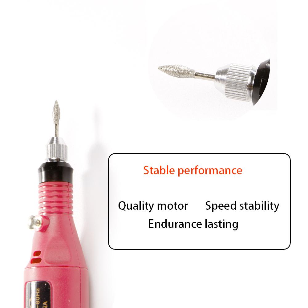 Электрическая шлифовальная дрель, набор полировщиков для маникюра, инструменты для дизайна ногтей, профессиональная машина для ухода за ногтями типа ручки