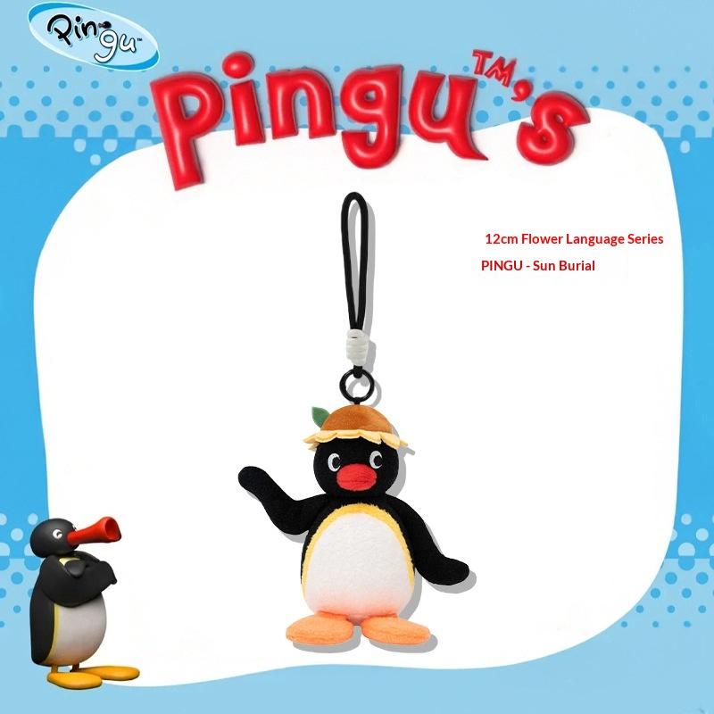 Pingu Penguin Family 12Cm Flower Language Series Doll Cactus Sunflower Cute Backpack Pendant Trendy Peripheral Gift Surprisetoys