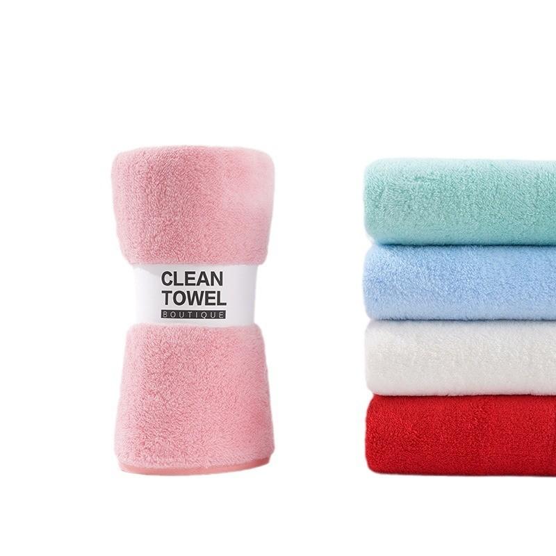 Коралловый флис Полотенце для лица 35x75см Впитывающее Плотное Для дома Подарок Логотип