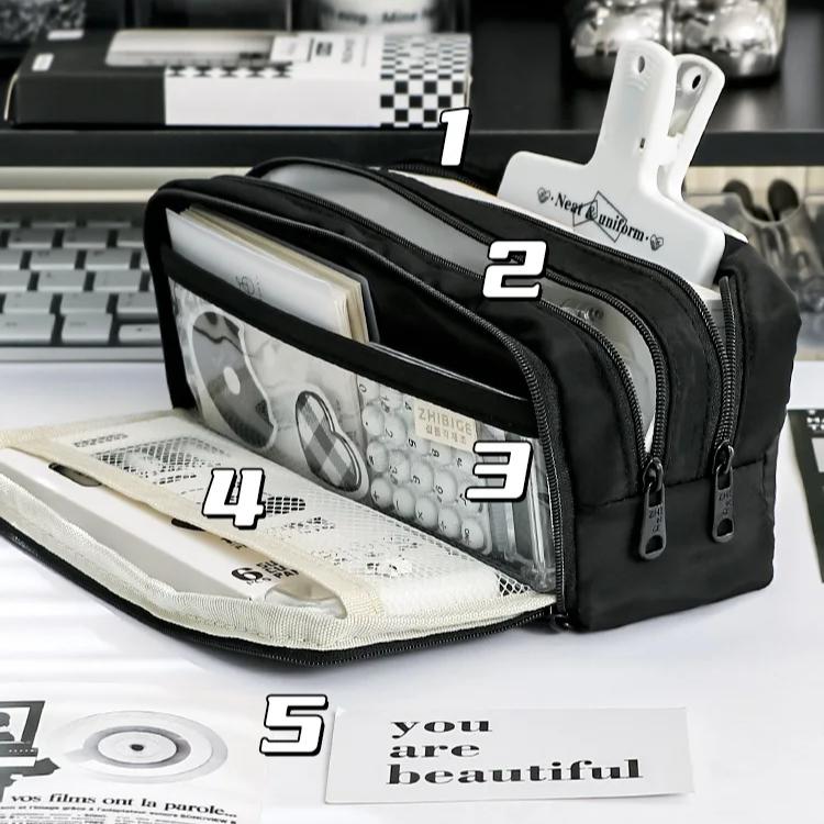 Прозрачный пенал Kawaii Канцелярская сумка Школьный мешочек Сумка для ручек Большая вместимость Прозрачный пенал для девочек Обратно в школу