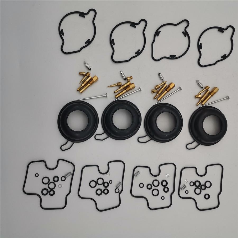 4 Set Carburetor Rebuild Repair Kit W/ Diaphragm Vacuum For Honda CBR400 RR NC29