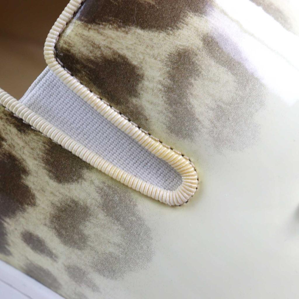 Excellent Christian Louboutin Slip-on Ivory Brown Patent leather mens 42 Used