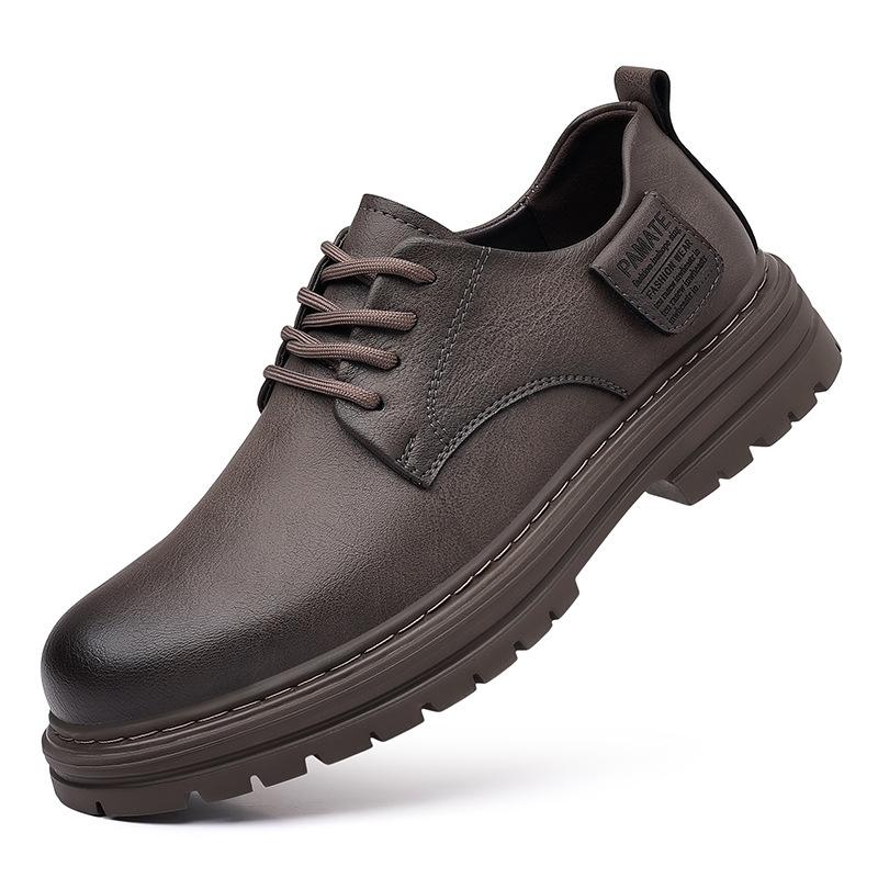 Мужская обувь новая повседневная кожаная обувь мужская деловая универсальная кожаная обувь модные рабочие ботинки мужская британская повседневная обувь