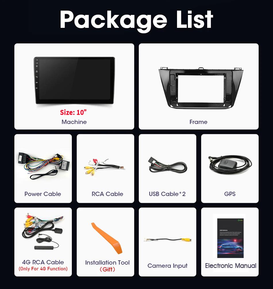 For Volkswagen Tiguan 2 2016 - 2020 Car Multimedia Stereo Player Navigation GPS Auto Carplay Rear camera Video 5G wifi Android13