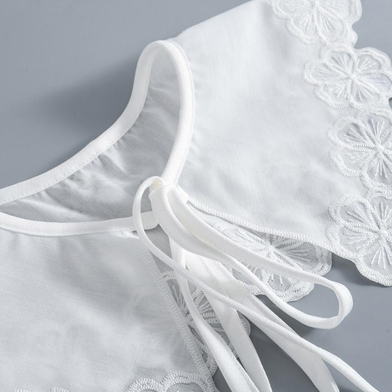 Лолита для куклы Накладной воротник Шаль Шарф Вышивка Цветок Накидка на плечи Половина рубашки Декоративное пончо Накидка для женщин Гир