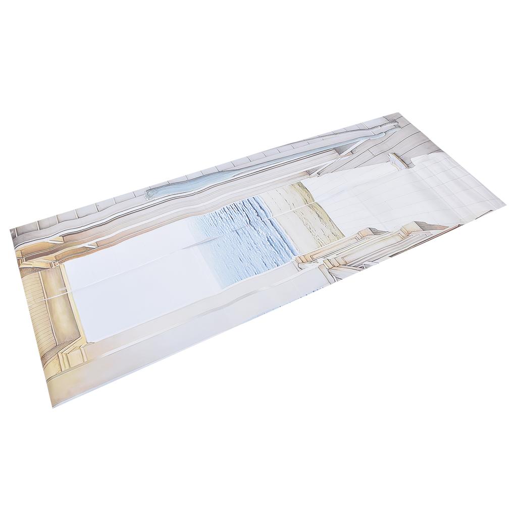 2 шт. Наклейка на дверь Материал ПВХ 3D визуальные эффекты Легко моющаяся Съемная Водонепроницаемая Маслостойкая