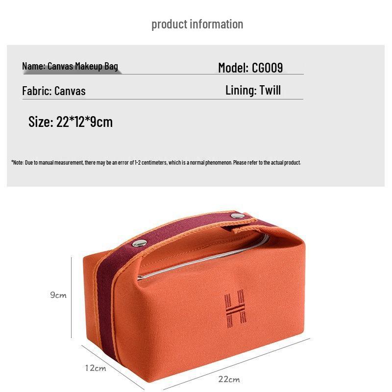 Women's High-Capacity Waterproof Makeup Bag - Stylish, Portable, Multi-Functional Canvas Toiletry Organizer