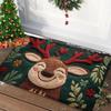 Christmas Door Mat Red Santa Claus Outdoor and Indoor Gingerbread Man Carpet  New Year  Merry Christmas Home Decor Foot Mat