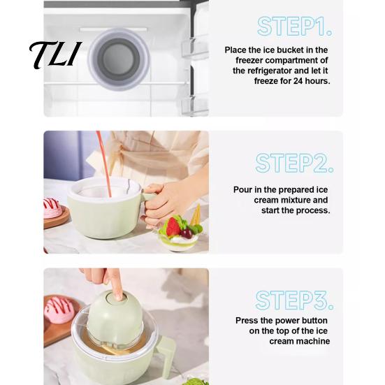 Compact Freezer Friendly Design Ice Cream Maker Mug, Cordless Machine, Rechargeable Quick Cold Drink Mini Bowl for Homemade Gelato Yogurt Sorbet