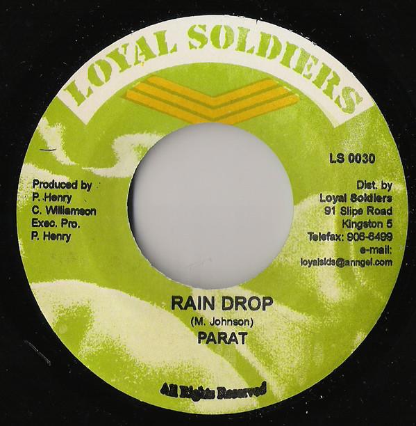 7-дюймовая пластинка PARAT - Rain Drop LS0030 Верные солдаты Ямайка Регги, Ска и Даб Б/У