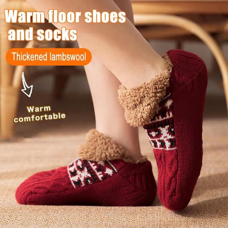 Fall and Winter Floor Socks Home Warm Women Men Socks Snow Socks Sleep Carpet Socks Slippers Socks Men Non-slip Yoga Socks
