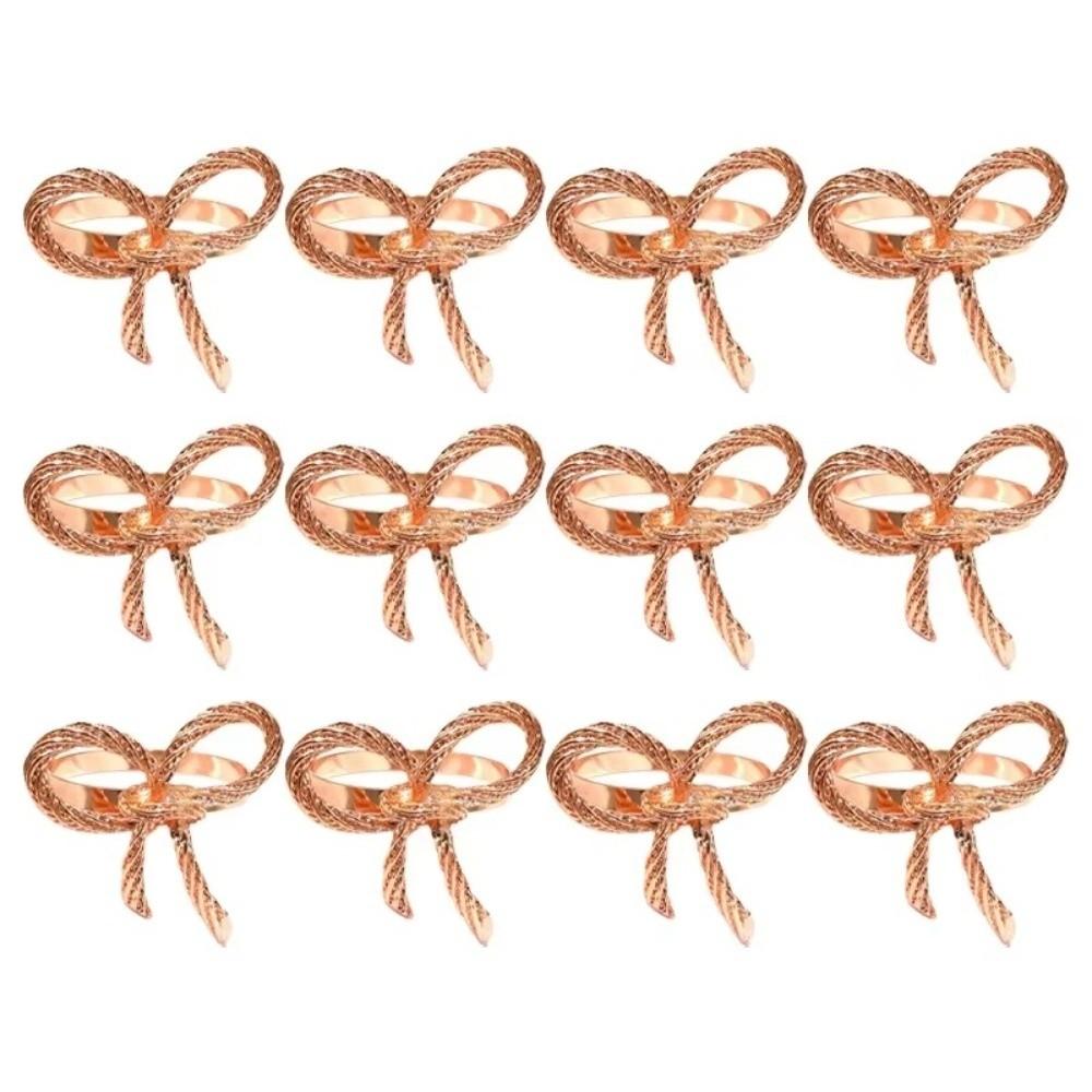 1/6/12pcs Gold Napkin Ring Buckles Metal Dinnig Table Decoration Fashion Napkin Holder Kitchen
