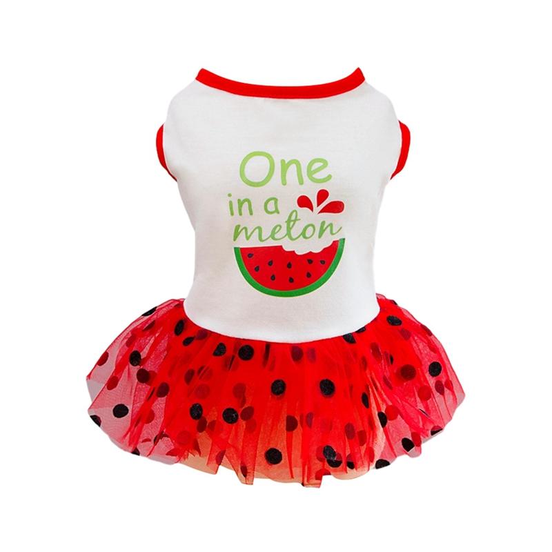 Платье-пачка с фруктовым принтом для собак