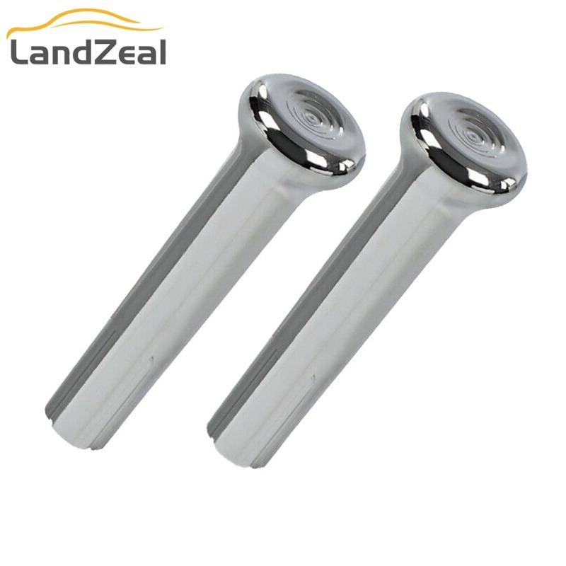 IN6728Z 2 Pcs Cars Silver Chrome Door Lock Knobs For Buick For Chevrolet For Pontiac 1971-1988