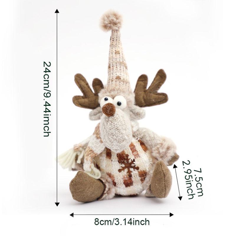 Рождественская кукла-подвеска «Снеговик», рождественская вязаная кукла «Лось», декор для рождественской елки в виде оконной сцены, рождественские украшения