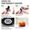 Reusable Espresso Coffee Capsule for Keurig Refillable Coffee Pods with Spoon Brush Coffee Filters Stainless Steel Coffee Capsule Refill Tool