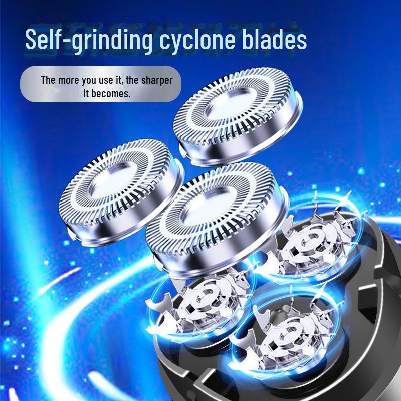 Аккумуляторная плавающая электробритва с тремя лезвиями для мужчин — удобная и моющаяся